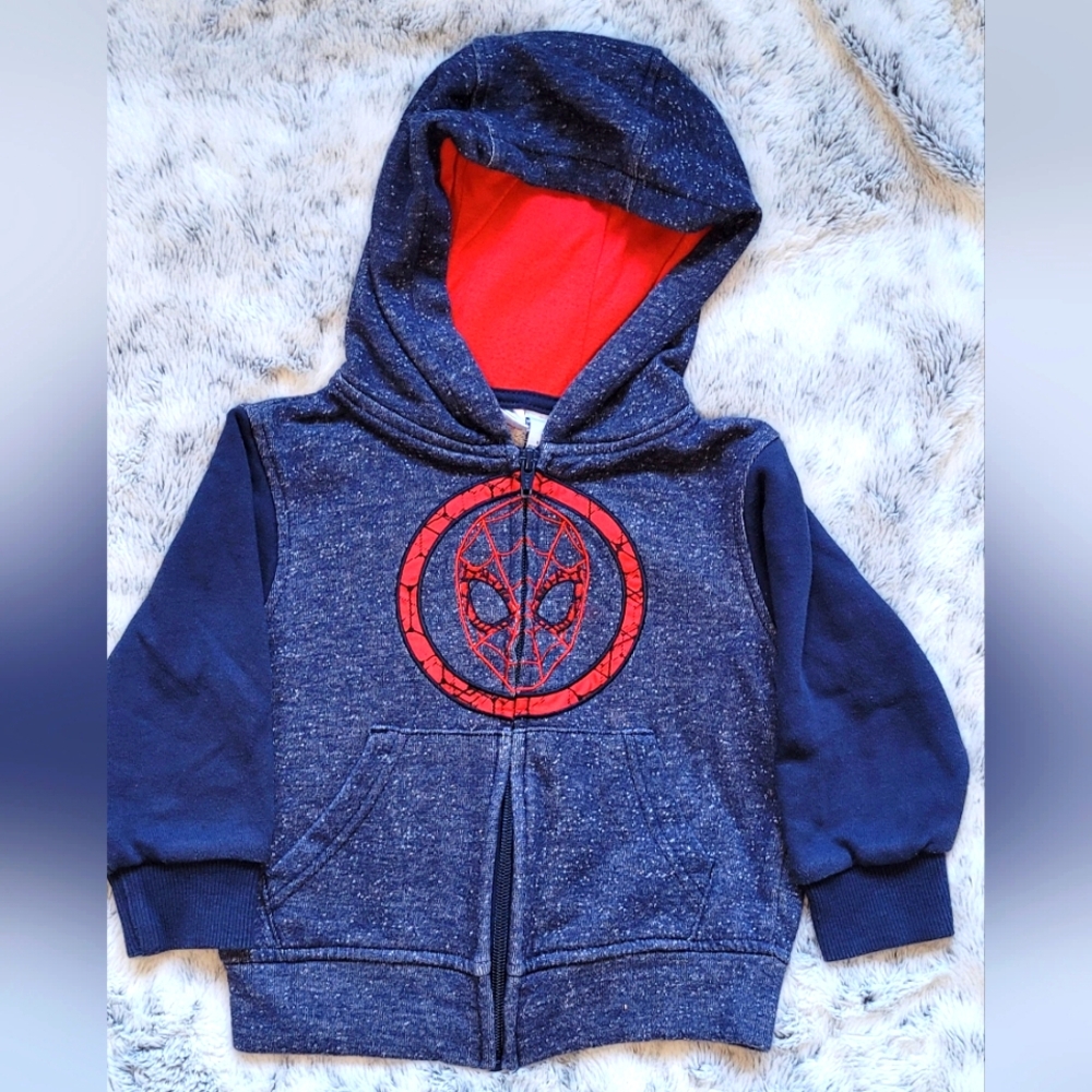 2T Spiderman Zip Up Hoodie